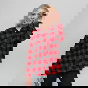 Ladies Turnup Checked Flanell Shirt