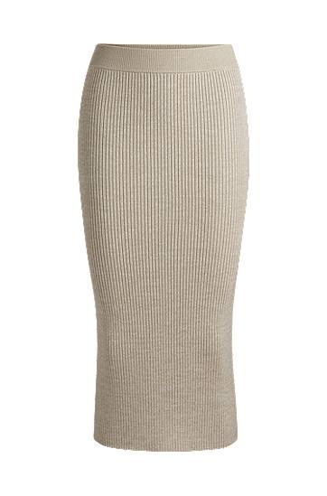 Sukňa BOSS Ribbed Tube Skirt Béžová | 50537735, 0