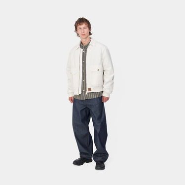 Bomber bunda Carhartt WIP Stanton Waxed Jacket Biela | I033826_9, 3