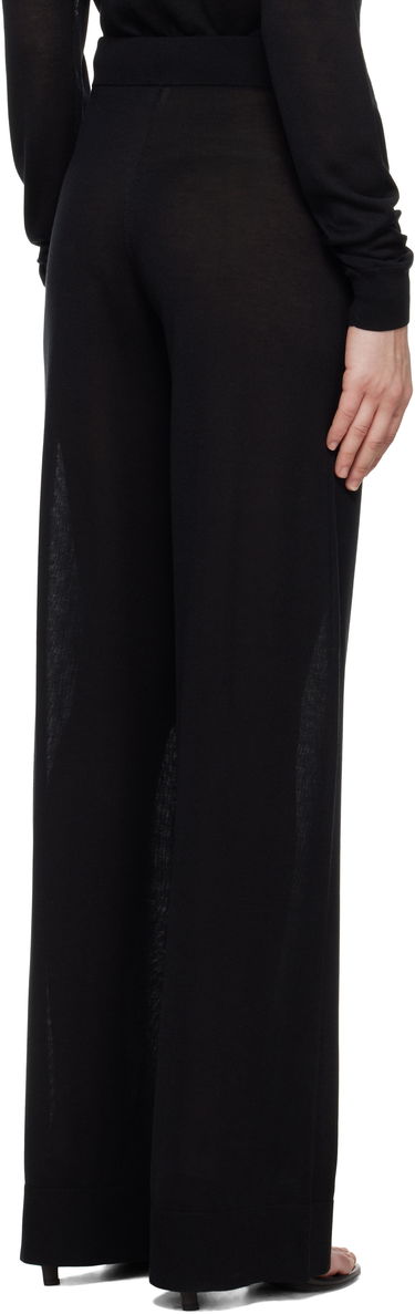 Nohavice TOTEME TOTEME Wide Knit Trousers Čierna | 252-WRB0258-YA0151, 2
