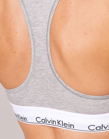 Podprsenka CALVIN KLEIN MODERN COTTON UNLINED BRALETTE Šedá | 0000F3785E-020-NOOS, 6