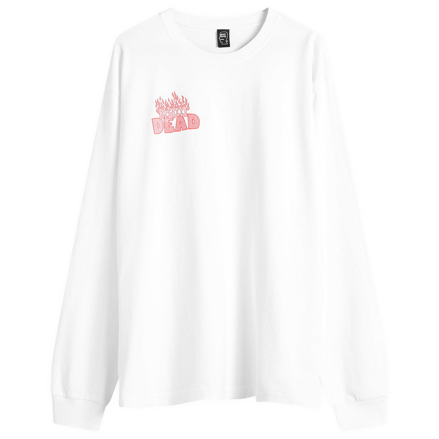 Tričko Brain Dead Brain Dead Judgement Long Sleeve T-Shirt, Size Large Biela | BDP25T010044-WHT, 0