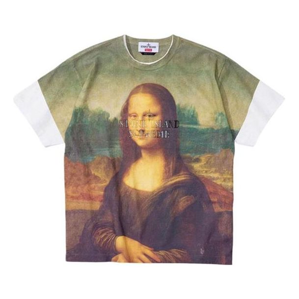 Tričko Supreme Supreme x Stone Island Mona Lisa Tee Zelené | SUP-SS22-715, 0