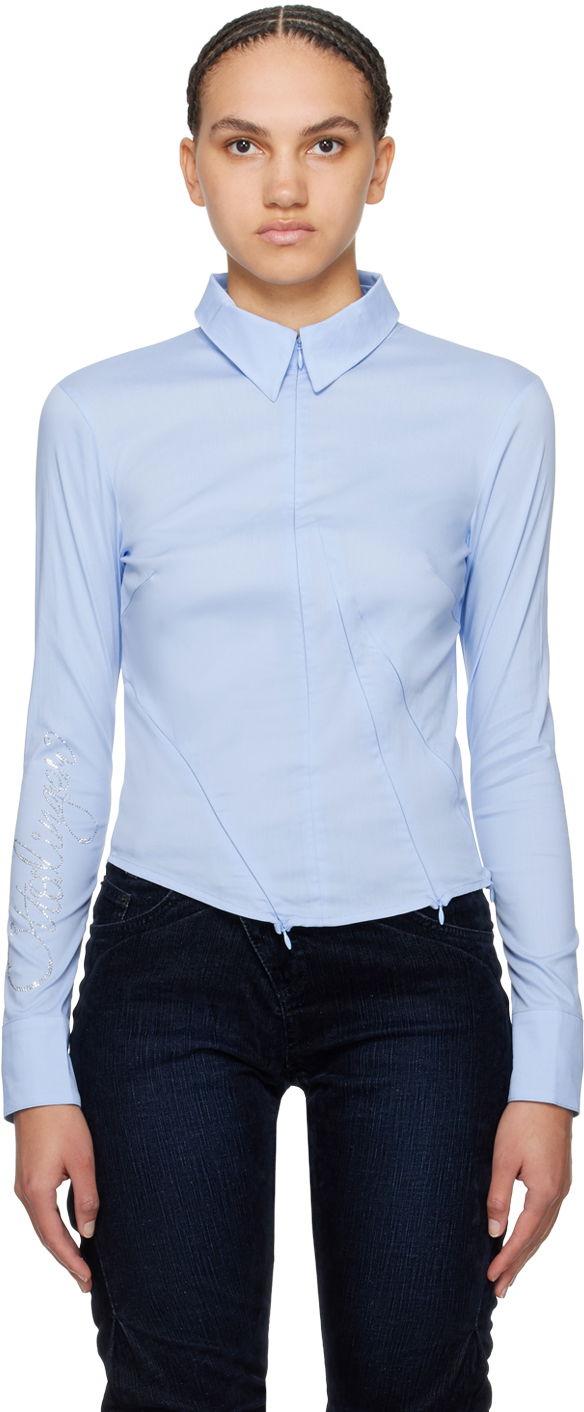 Košeľa Ottolinger Ottolinger Zip Fitted Shirt Modrá | 1103004, 0