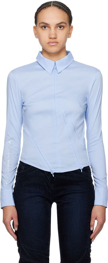 Košeľa Ottolinger Ottolinger Zip Fitted Shirt Modrá | 1103004, 0