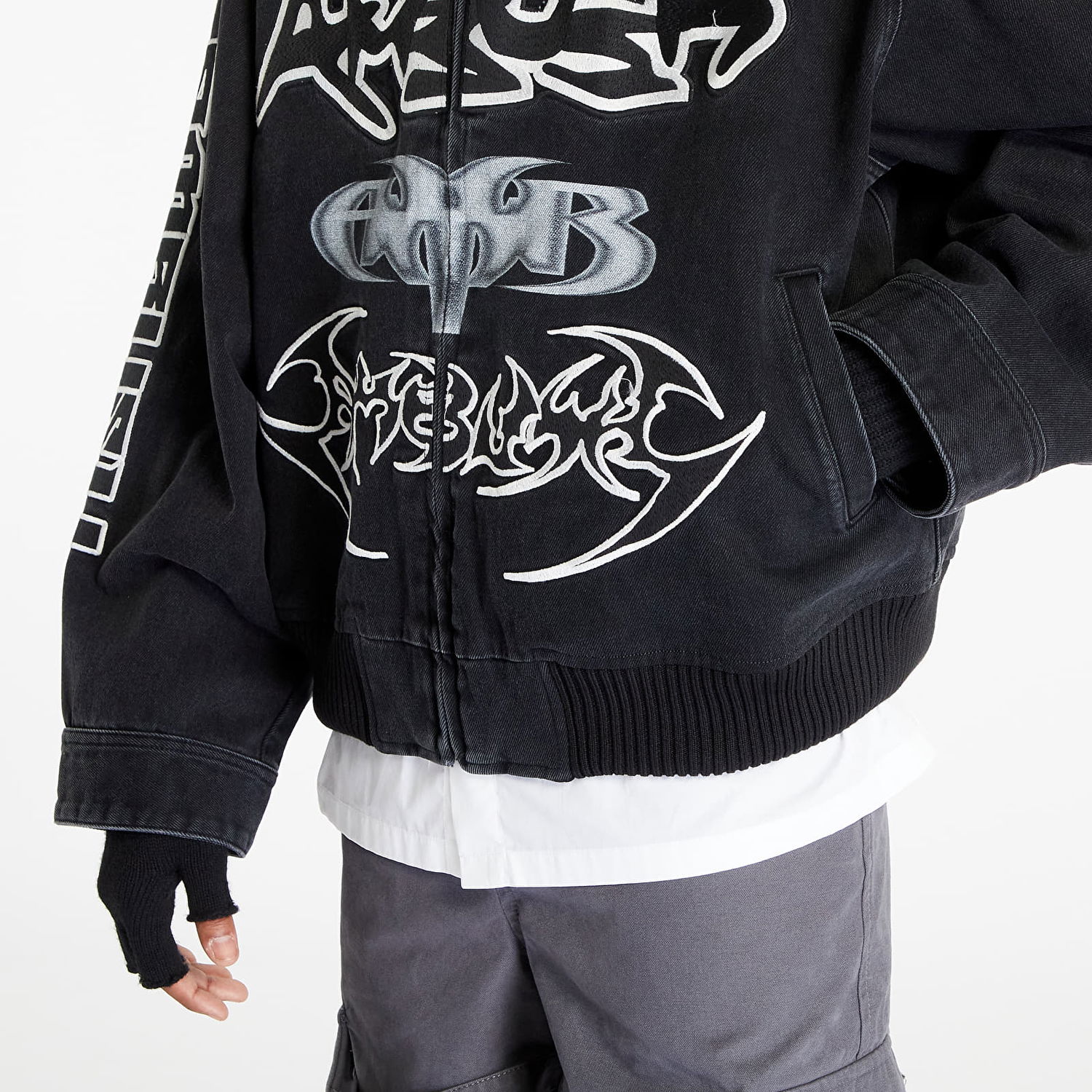 Bunda Ambush Patch Denim Bomber Jacket Čierna | BMYQ001F23DEN0011200, 1