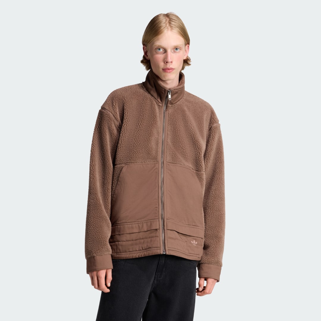 Bunda adidas Performance Premium Essentials Polar Fleece Zip-Up Jacket Hnedá | JW3510, 0