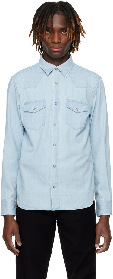 Košeľa Tom Ford TOM FORD Western Denim Shirt Modrá | HDS001-FMC130F24, 0