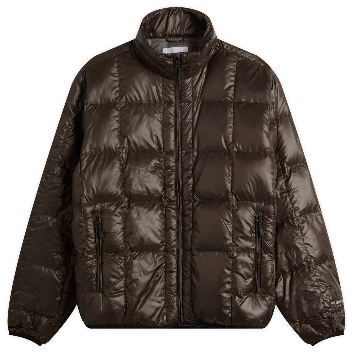 Prešívaná bunda thisisneverthat PERTEX Light Down Jacket Hnedá | TN253OOWHS10-BLK, 1