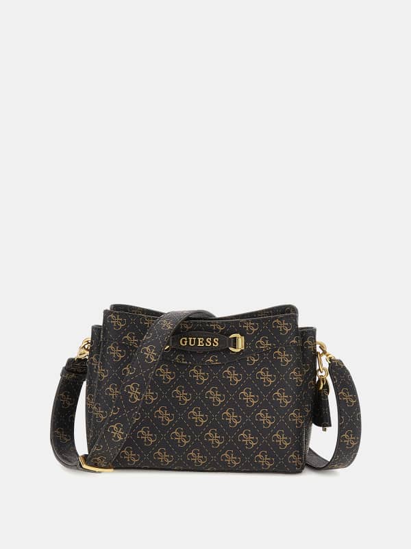 Kabelka GUESS Emera 4G Logo Mini Crossbody Bag Čierna | HWSA9316120, 0