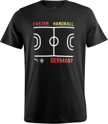 Tričko Puma DHB Faster Handball Germany T-Shirt Čierna | 686084-01, 0