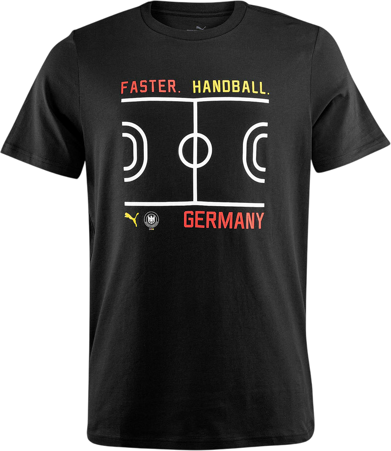 Tričko Puma DHB Faster Handball Germany T-Shirt Čierna | 686084-01, 0