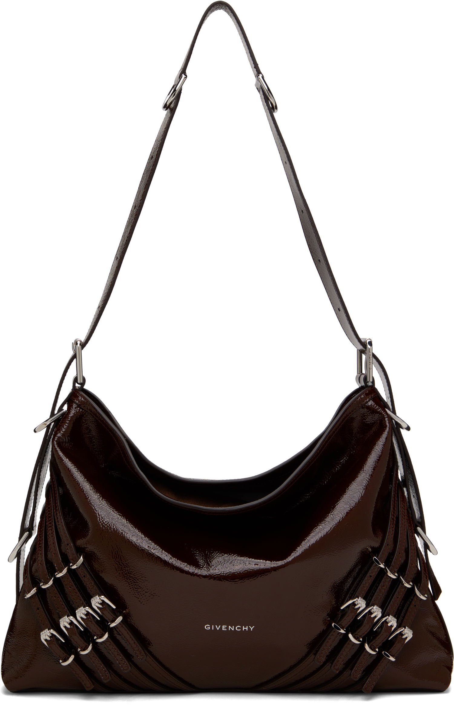 Taška cez rameno Givenchy Voyou Medium Shoulder Bag Hnedá | BB510BB25Y202, 0