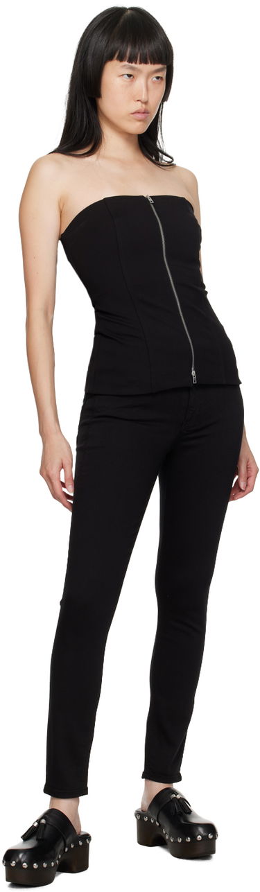 Tielko rag & bone Irina Zip-Front Tank Top Čierna | WAC23HT015LC15, 3