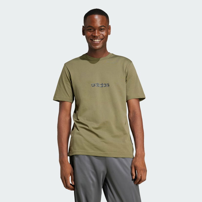 Tričko adidas Performance Camo Linear Graphic T-Shirt Zelené | JN1405