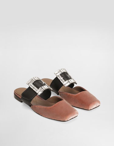 Doplnky Dolce & Gabbana Dolce & Gabbana Velvet Mules With Jeweled Buckle Ružová | CI0190A65038S773, 1