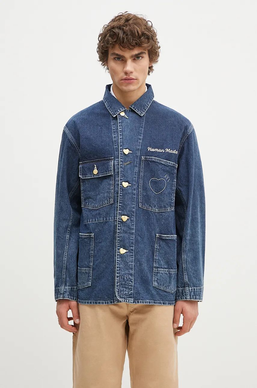 Košeľa Human Made Denim Coverall Jacket Modrá | HM28JK002, 0