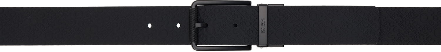 Opasok BOSS BOSS Embossed Leather Belt Čierna | 50537113, 0