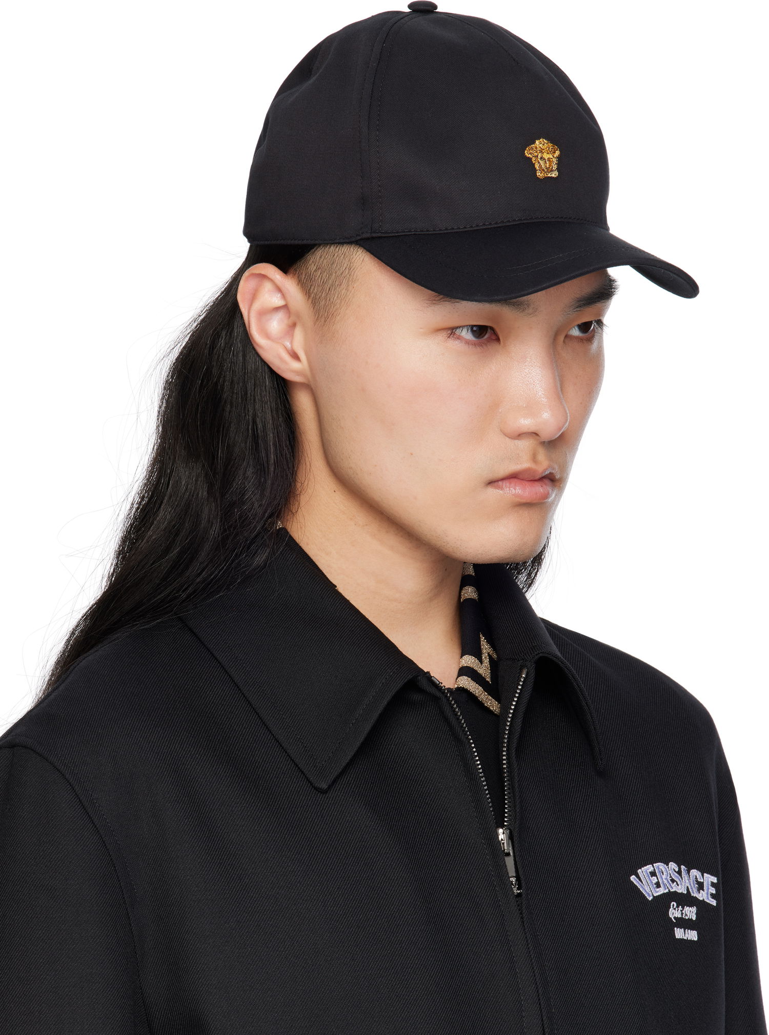 Šiltovka Versace Versace Embroidered Logo Cap Čierna | 1010746_1A14003, 1