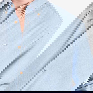 Košeľa A.P.C. A.P.C. Mathias Lightweight Denim Shirt, Size Small Modrá | COGXX-H12586-IAV, 5