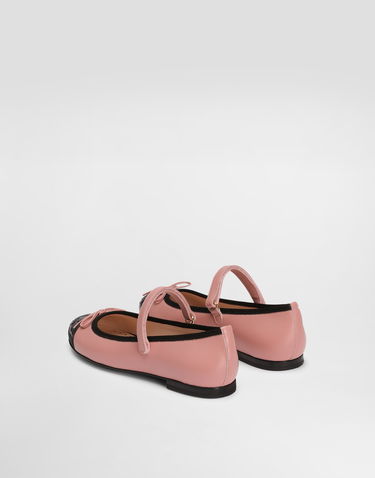 Doplnky Dolce & Gabbana Dolce & Gabbana Patent Leather and Calfskin Ballet Flats Ružová | D11273A79248B966, 2