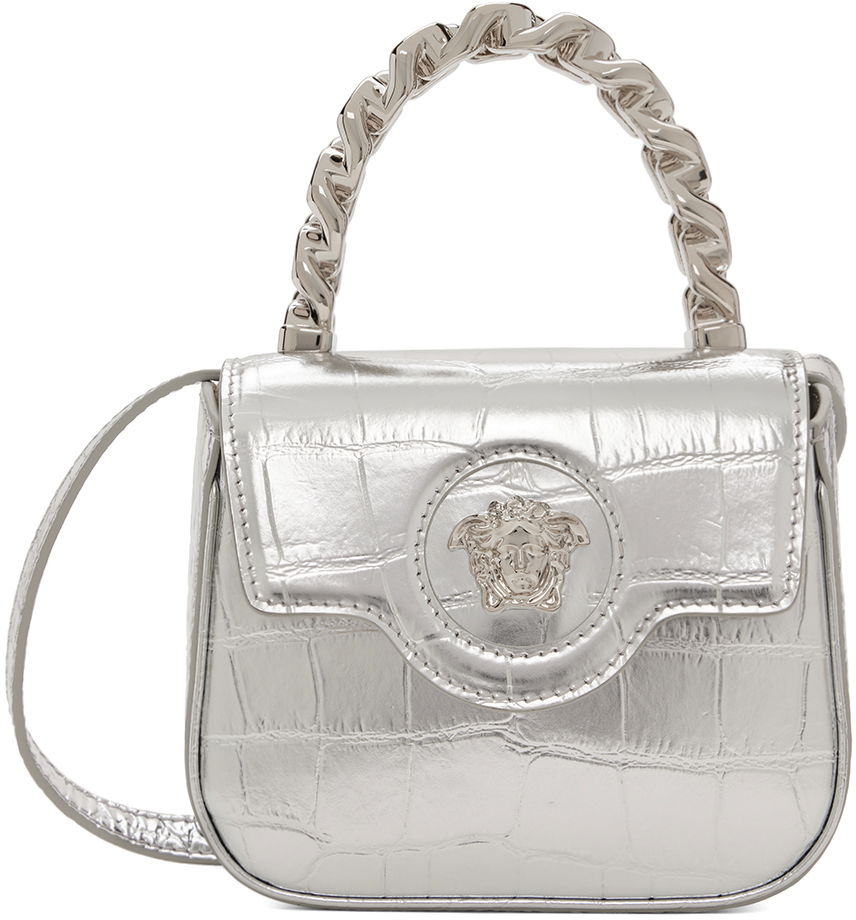 Taška cez rameno Versace Mini 'La Medusa' Bag "Silver" Metalická | 1003016_1A10014_1E56P, 0
