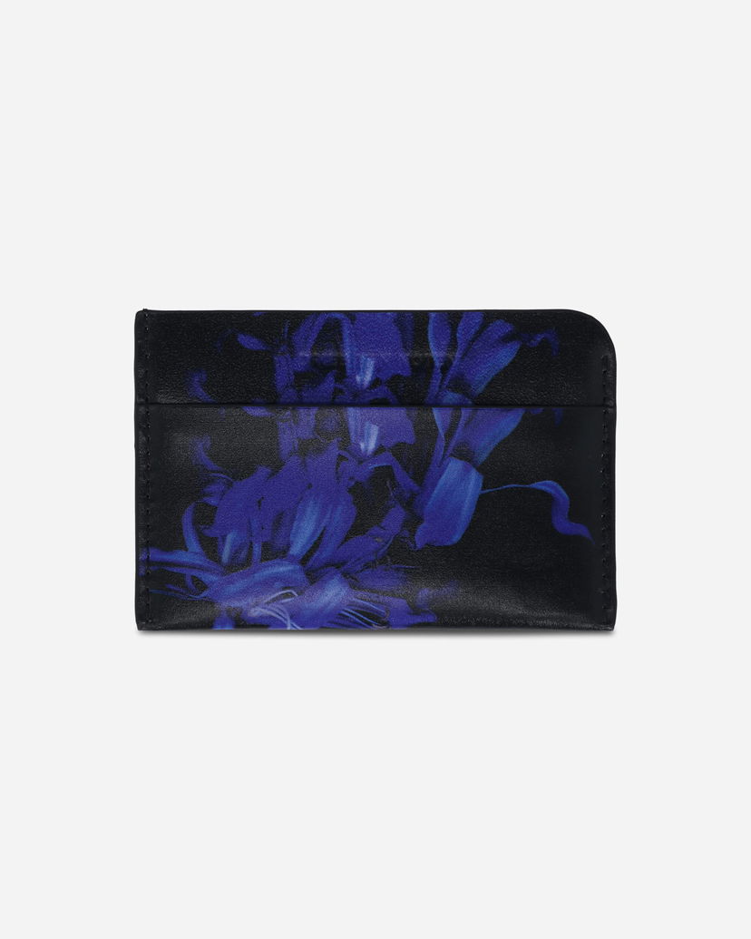 Peňaženka Dries Van Noten Floral Print Leather Cardholder Čierna | 252-022100-598 504