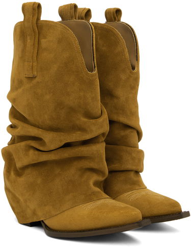 Oblečenie R13 R13 Low Rider Slouch Suede Cowboy Boots Hnedá | R13S0109-S104A, 3