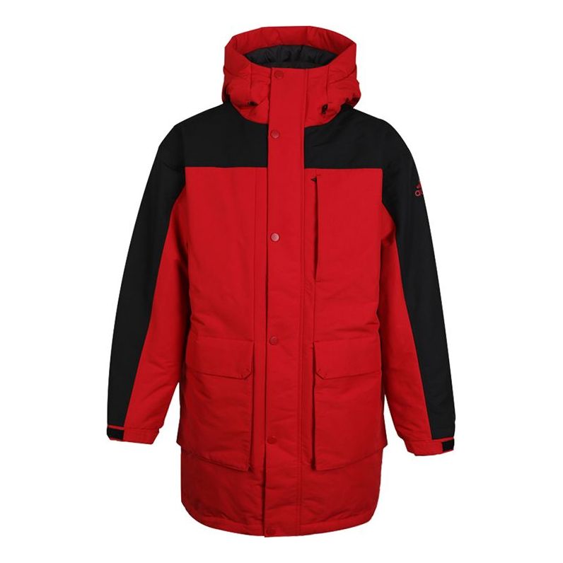 Parka adidas Originals Mid Parka Hooded Down Jacket Červená | GN9834, 0
