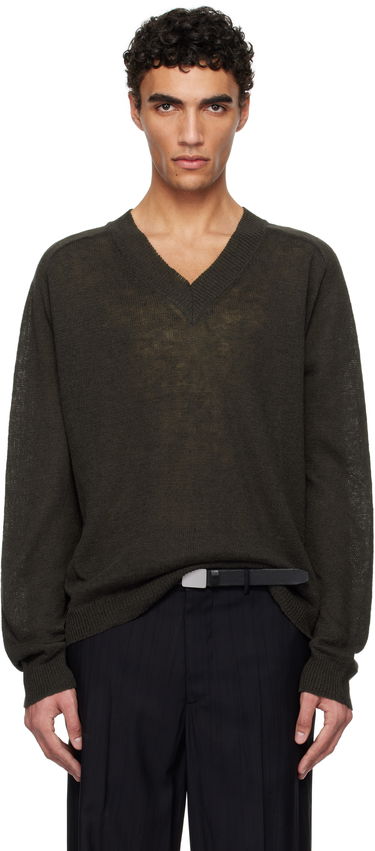 Sveter OUR LEGACY OUR LEGACY Rue V-Neck Sweater Zelené | M2253RNG, 0