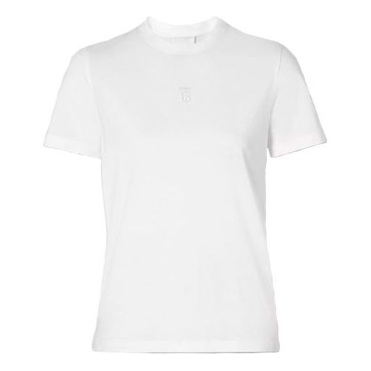 Tričko Burberry Burberry Monogram Motif Cotton T-Shirt Biela | 80151861