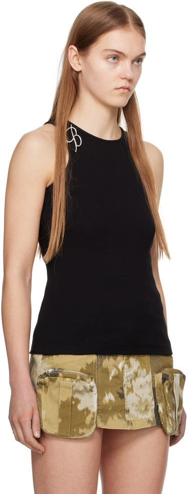Tielko Blumarine Crystal Embellished Tank Top Biela | P422T059A, 4