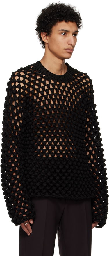 Sveter Jil Sander Jil Sander Crochet Crew-Neck Sweater Čierna | J22GP0242_J19157, 1