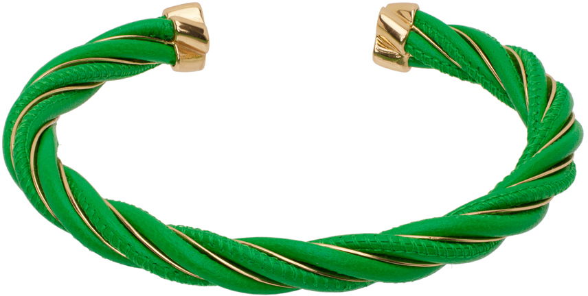 Náramok Bottega Veneta Twist Cuff Bracelet Zelené | 732159 VAHUA, 0