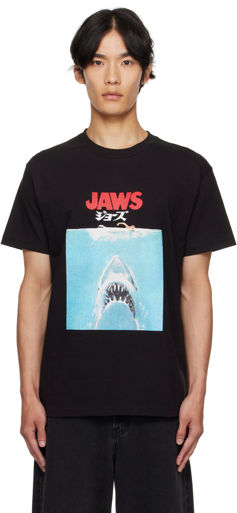 Tričko WACKO MARIA WACKO MARIA 'Jaws' Graphic Crew Neck T-Shirt Čierna | JAWS-WM-TEE01