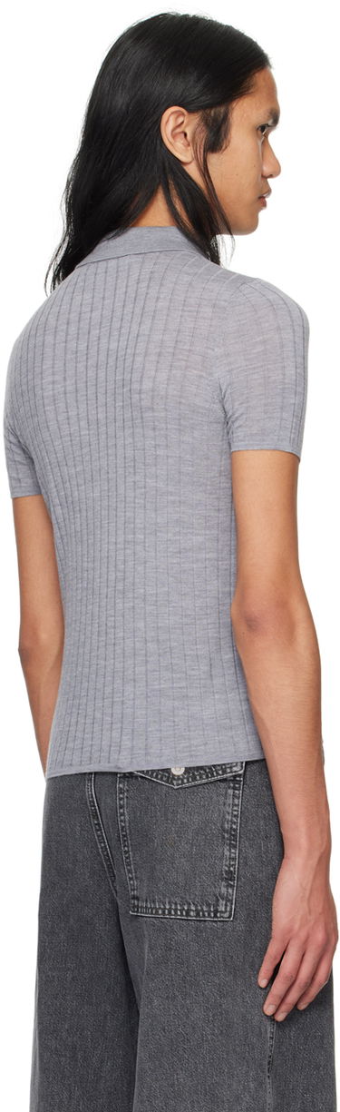 Polo tričko Dion Lee Dion Lee Button Polo Šedá | C7257PS24, 2