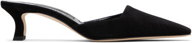 Šperky Manolo Blahnik Manolo Blahnik Moiramu Suede Heeled Mules Čierna | 225-1957, 0