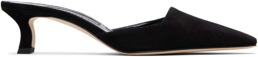 Šperky Manolo Blahnik Manolo Blahnik Moiramu Suede Heeled Mules Čierna | 225-1957