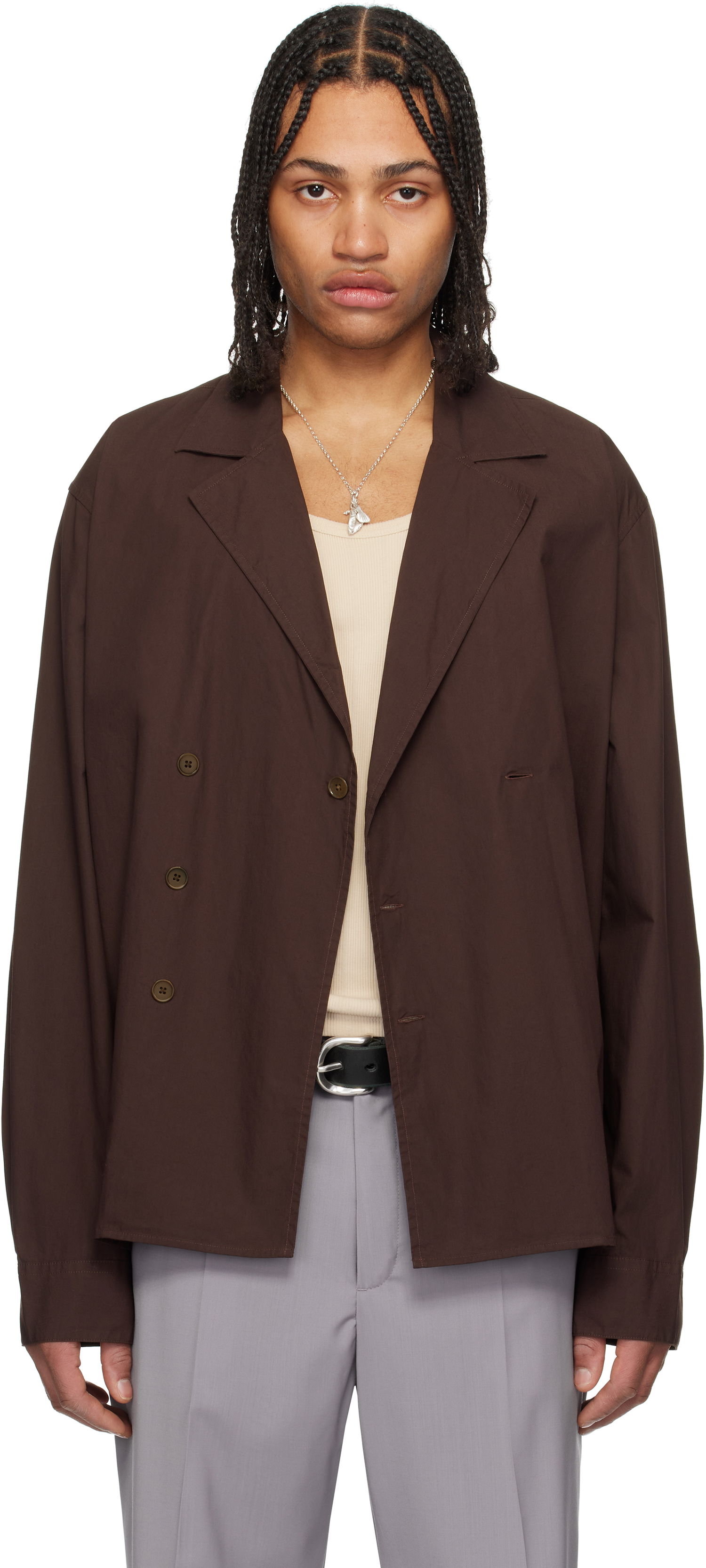 Bunda OUR LEGACY Our Legacy Duo Shirt Jacket Hnedá | M2252DH, 0