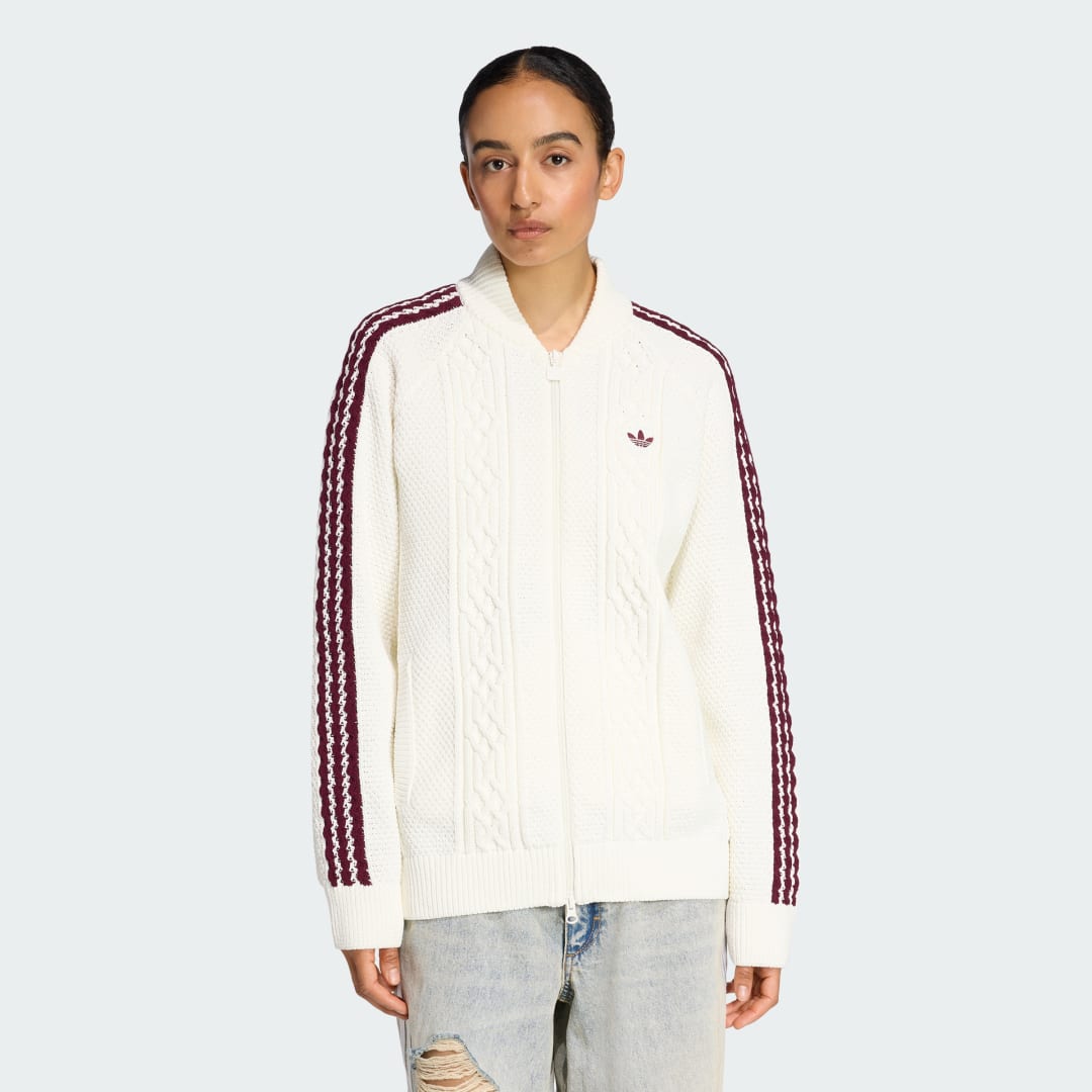 Sveter adidas Performance Adidas Originals Archive Cutline Knit Track Top Biela | KS7804, 0
