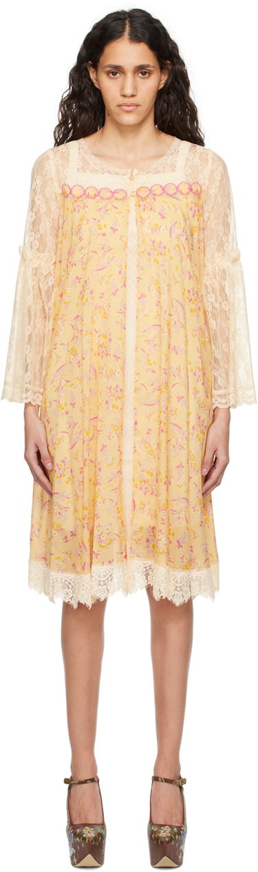 Šaty Anna Sui Lace Midi Dress Oranžová | 324C31, 0