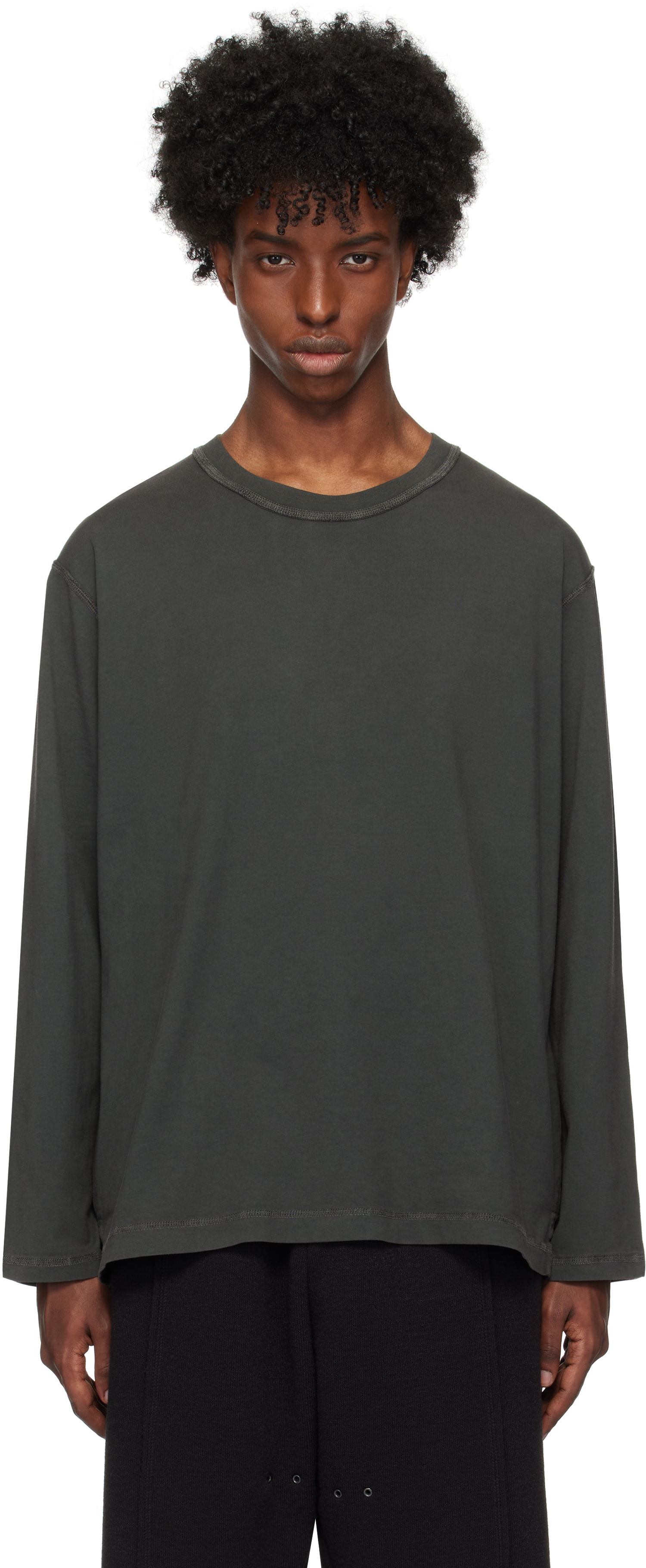 Tričko AFFXWRKS T-Shirt Long Sleeve Micro Logo Čierna | FW24T04, 0