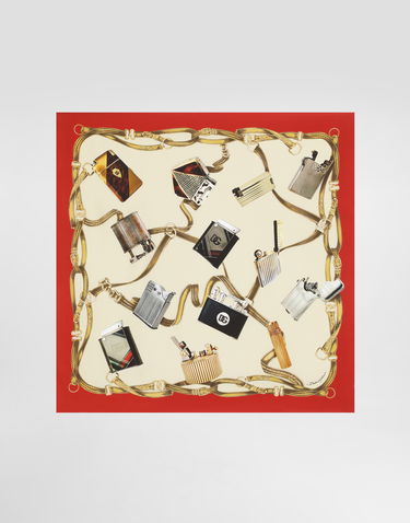 Šál Dolce & Gabbana Dolce & Gabbana Silk Lighter Print Scarf Červená | GQ348EG0TI9HH5HX, 0