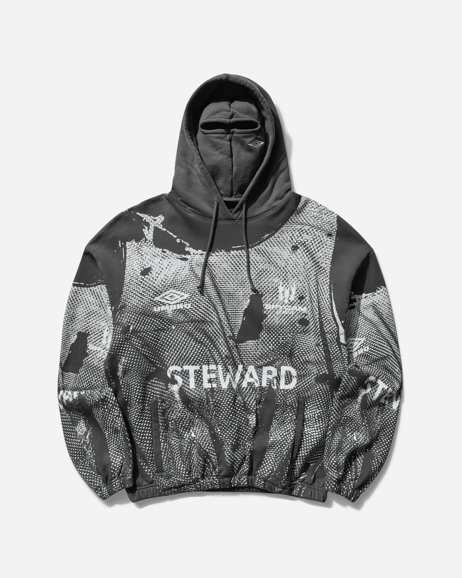 Mikina Umbro Steward Vest Masked Hoodie Šedá | UBMW0347FA220 GRY0003, 1