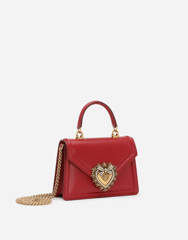 Kabelka Dolce & Gabbana Small Smooth Calfskin Devotion Top Handle Bag Červená | BB6711AV89387124, 2