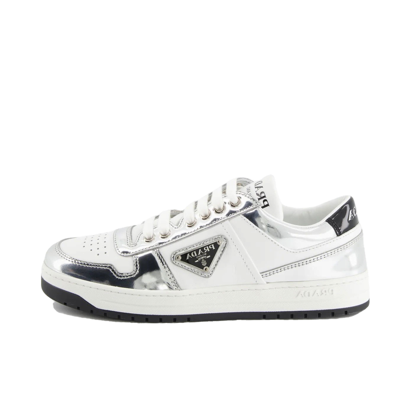 Tenisky a topánky Prada Downtown Low Top White Metallic Silver W Metalická | 1E792M 3LL2 F0J36