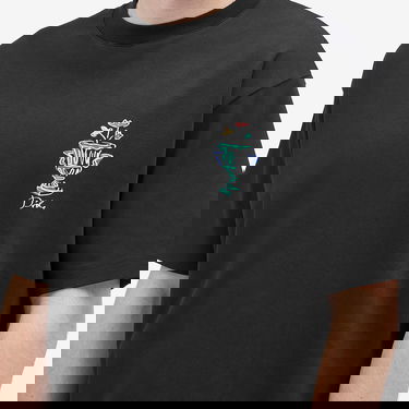 Tričko Drôle de Monsieur Vase Logo Graphic T-Shirt Čierna | F-TS225-CO002-BL, 5