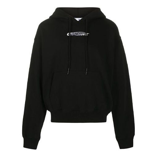 Mikina Off-White FW20 Print Hoodie Čierna | OMBB037E20FLE0011001, 0