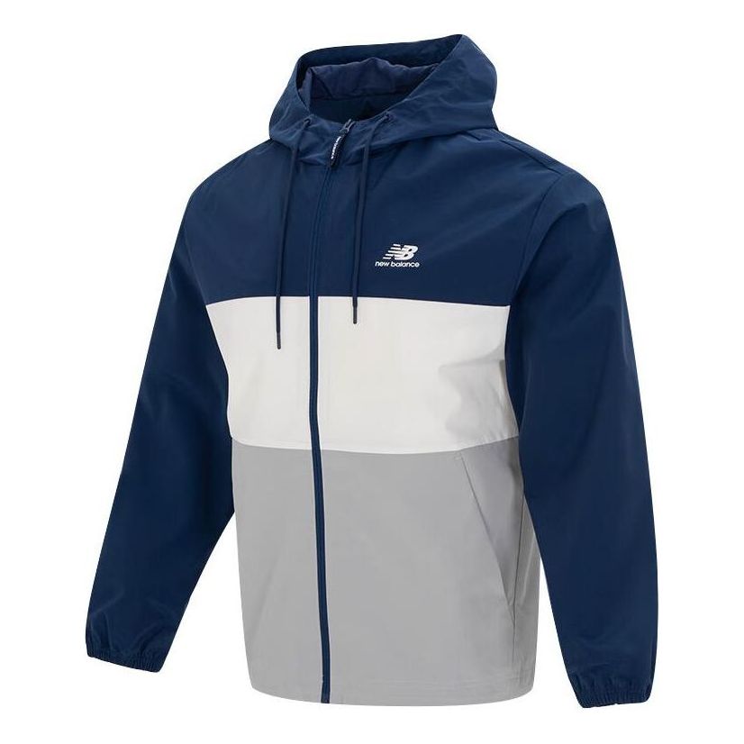 Vetrovka New Balance Lifestyle Hooded Jacket Modrá | 5AD38011-NV, 0