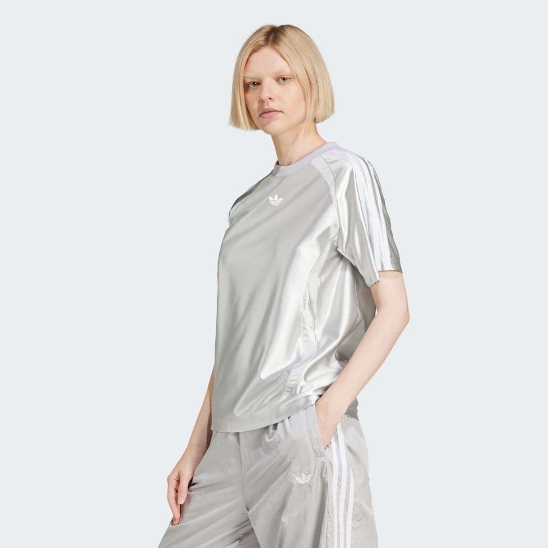 Tričko adidas Performance Adicolor Teamgeist Loose T-Shirt Metalická | JD0254, 0